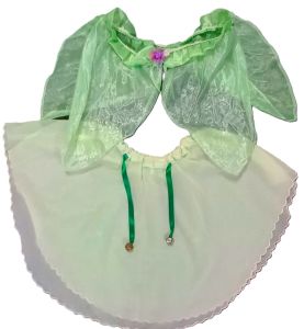 Kids Costumes to Hire - Green Leaf Organza skirt & Material green skirt - GIRL